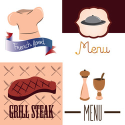 a set colored backgrounds with text and different vector image