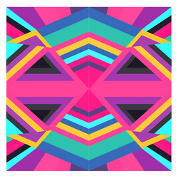 colorful geometric and curve background pattern vector image