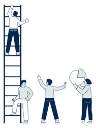 People working together team collaboration vector