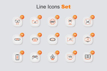 set line 3d modeling virtual reality augmented ar vector image