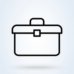 tool box line icon toolbox toolkit instrument vector image
