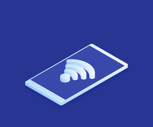 concept secure network wireless wi fi connection vector image