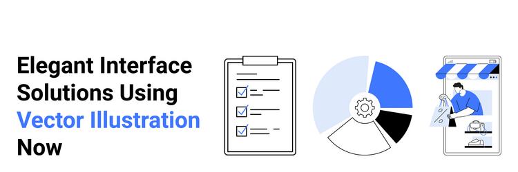 efficient digital tools for task management data vector image