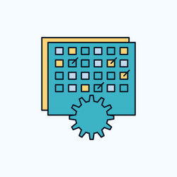 event management processing schedule timing flat vector image