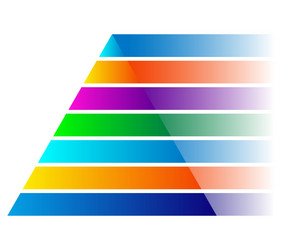 triangle pyramid chart graph icon series vector image