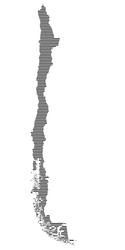 chile map with lined pattern vector image