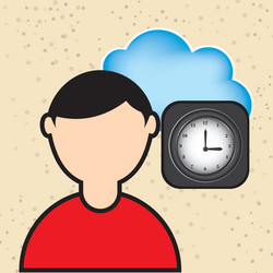cloud computing design vector image