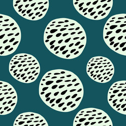 Hand drawn polka dot seamless pattern random vector