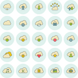 icons set for web site design and mobile apps vector image