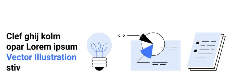light bulb data visualization and document vector image