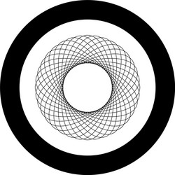 Spirograph abstract element circle shape vector