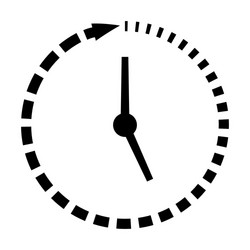 Time Passage Icon - Empty Clock vector image