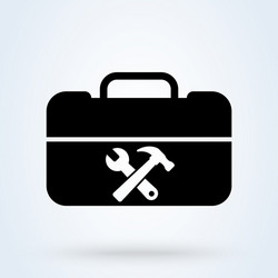 toolbox with instruments inside workmans vector image