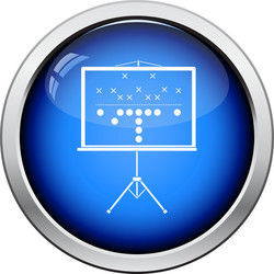 american football game plan stand icon vector