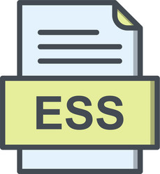 ess file document icon vector image