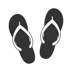 Flip flops black vector