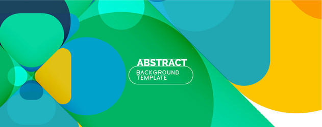 modern geometric round shapes and dynamic lines vector image