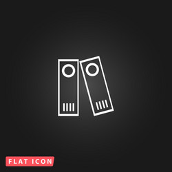 row of binders icon vector image