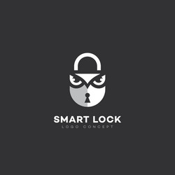 Lock lettering logo Royalty Free Vector Image - VectorStock