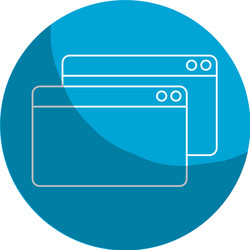 sticker digital windows website data information vector image