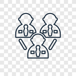 teamwork concept linear icon isolated vector image