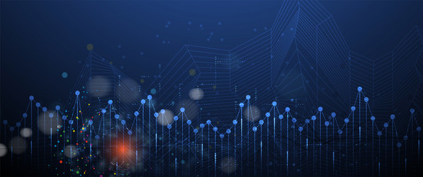 technology data background idea of global vector image