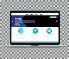 mockup responsive web concept website development vector image
