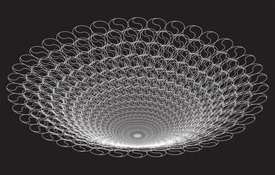 openwork spiral design element abstract image vector image
