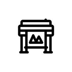 plotter icon computer component outline vector image
