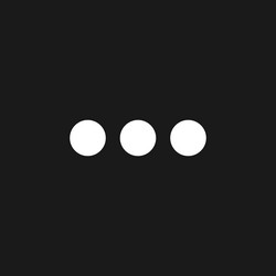 three horizontal dots menu dark mode glyph ui icon vector image