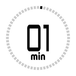 1 minutes countdown timer vector