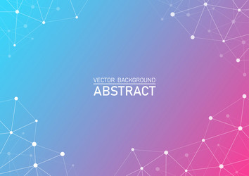 abstract polygon connecting dots and lines vector