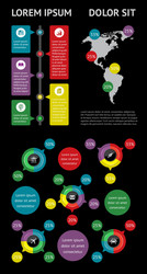 infographics and web elements vector image