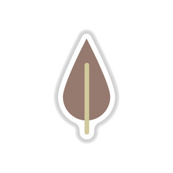 label with leaf shadow icon design collection vector image