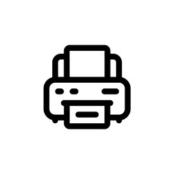 printer icon computer component outline vector image
