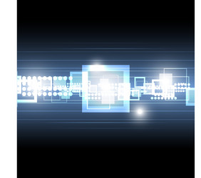 tech square shape background vector image