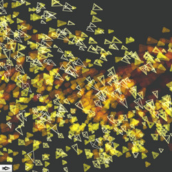 array dynamic emitted particles background vector image