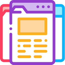 different pages web site project icon vector image
