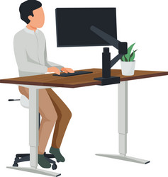 modern comfortable workplace composition vector