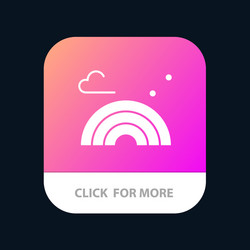 nature rainbow spring wave mobile app button vector image
