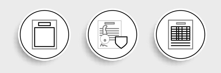 set line report file document empty form vector image