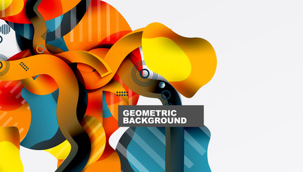 vibrant abstract background overlapping shapes vector image