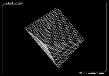 abstract 3d wireframe shape or basic element vector image