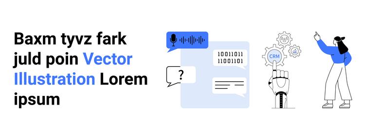 ai automation and communication featuring speech vector image