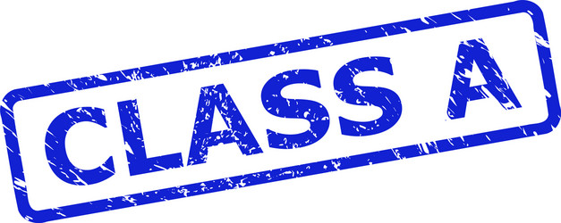 class a seal with unclean style and rounded rect vector image