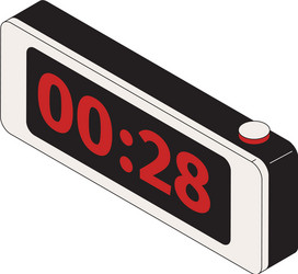 Digital alarm clock composition vector