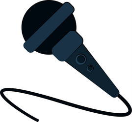 Microphone with cord icon image vector