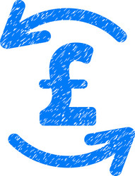 Refresh pound balance grainy texture icon Vector Image