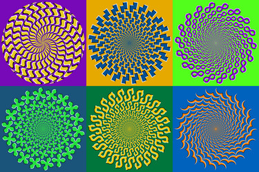set of circular patterns with different shapes vector image