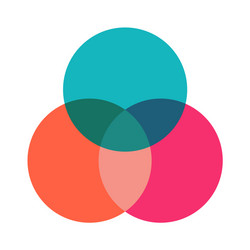 Venn diagram maths negative space color modern vector